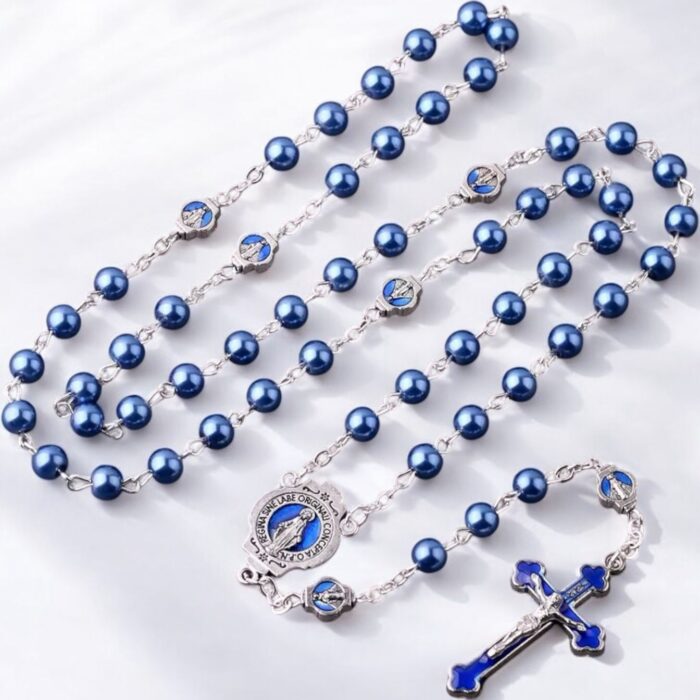 Miraculous Pearl Rosary Necklace