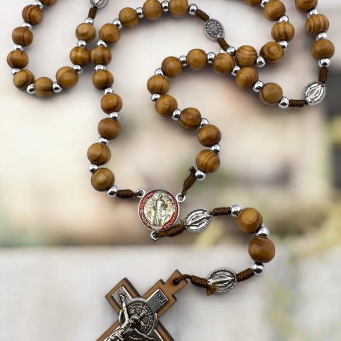 Saint Benedict Wooden Rosary