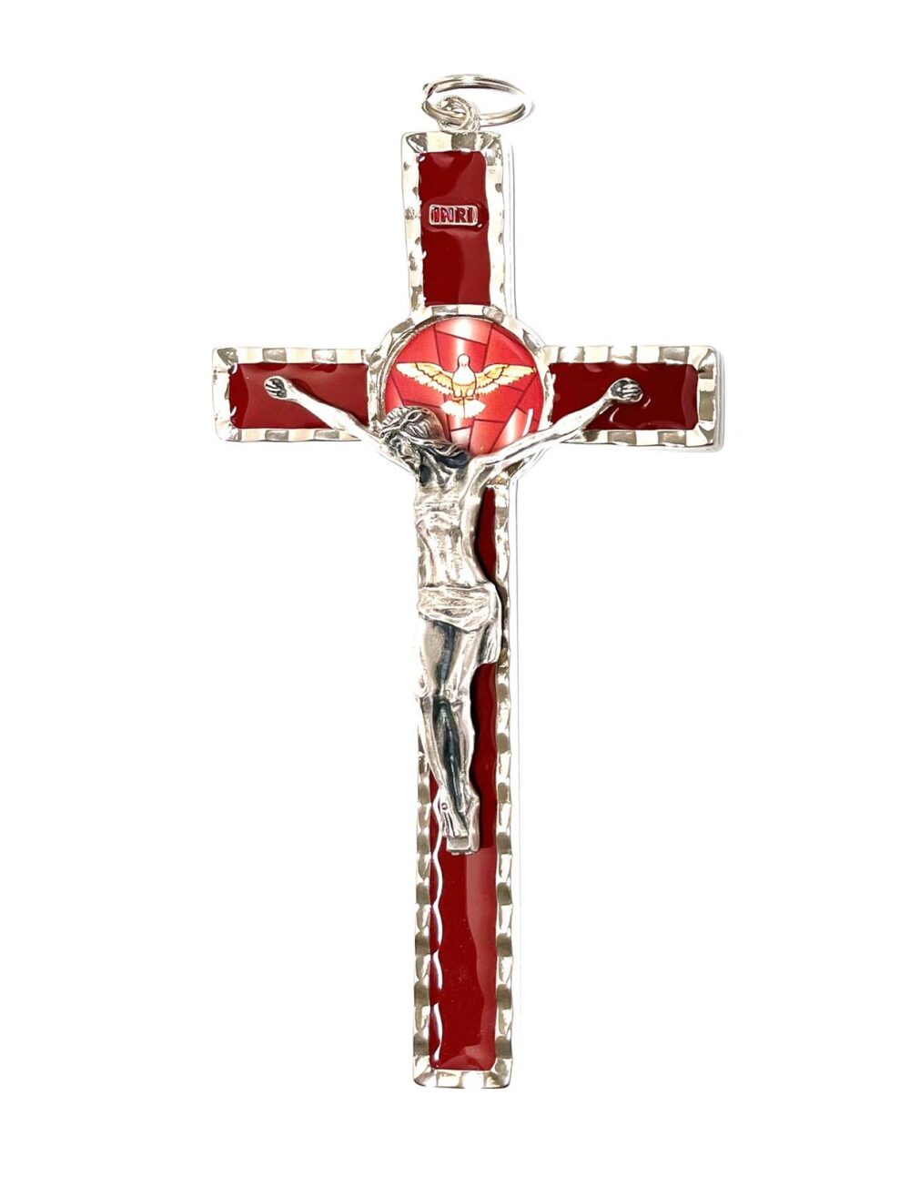 Red Enamel Wall Crucifix