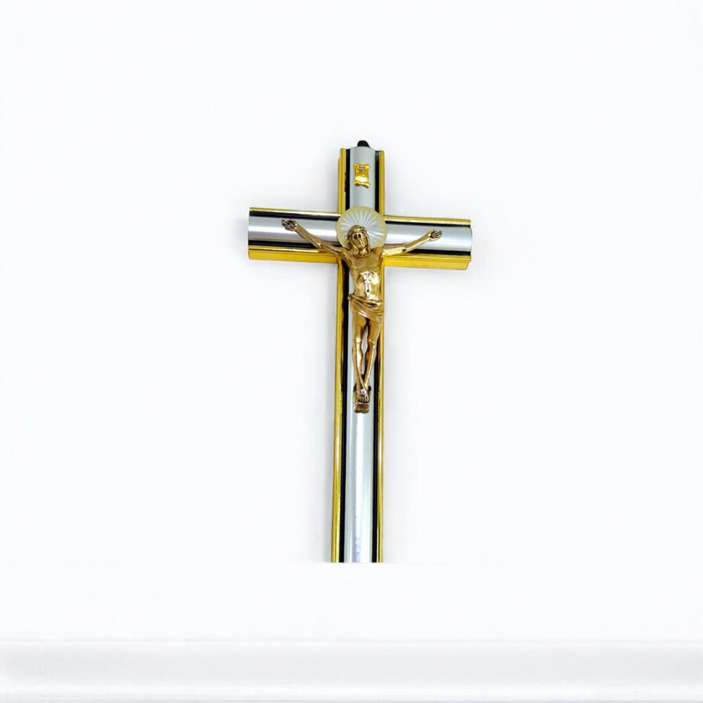 Medium double tone crucifix