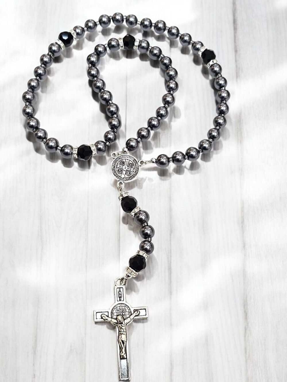 Traditional  handcrafted saint Benedict rosary