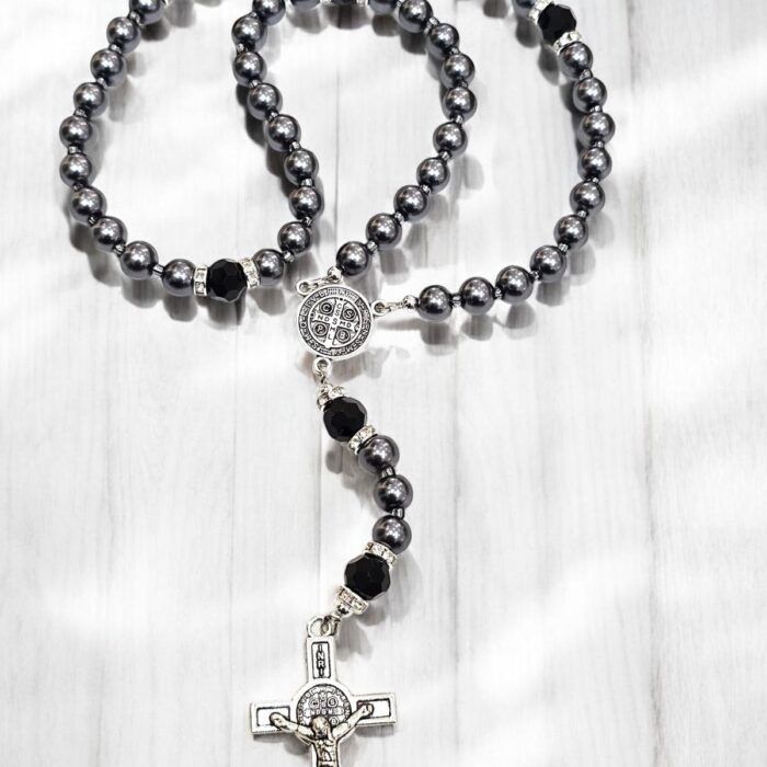 Traditional  handcrafted saint Benedict rosary