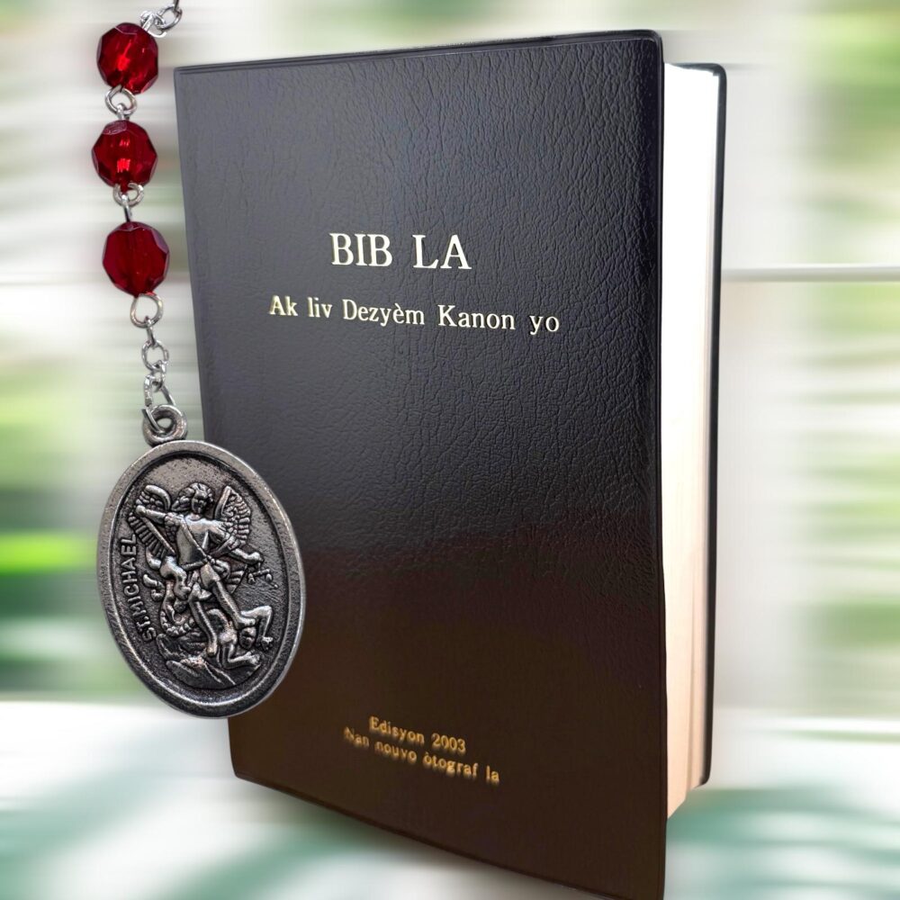 Haitian Creole Holy Bible Black Leather Cover