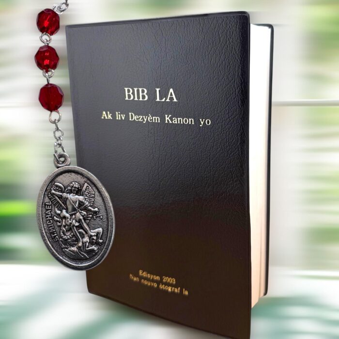 Haitian Creole Holy Bible Black Leather Cover
