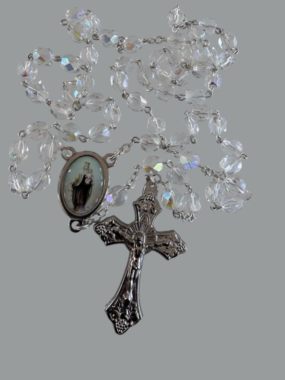Our Lady of Mount Carmel Crystal Clear Rosary