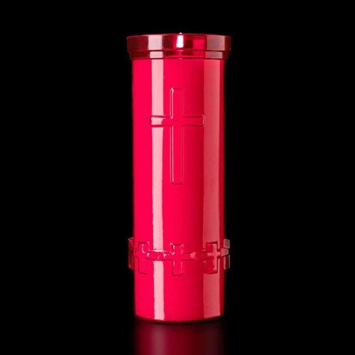 Devotional Red Plastic 6 Days Candle