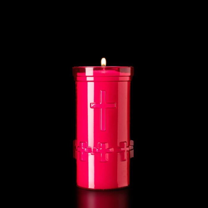 Devotional Red Plastic 5 Days Candle