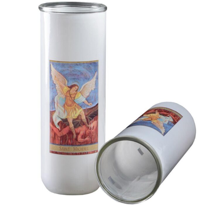 St. Michael Glass Globe for 6 Day Insert Candle
