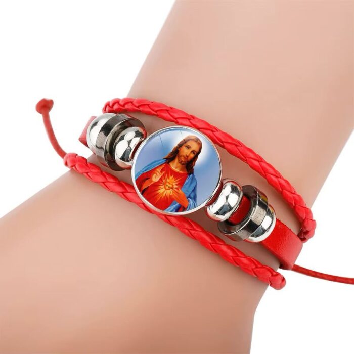 Sacred Heart charm bracelet "red"