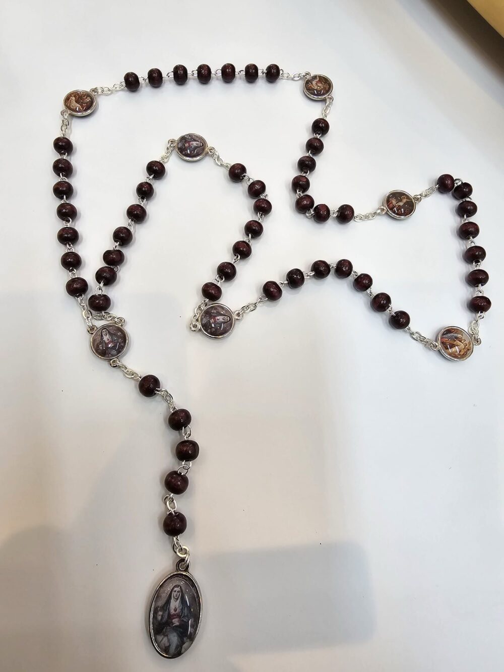 Saint therese 7 centerpiece rosary