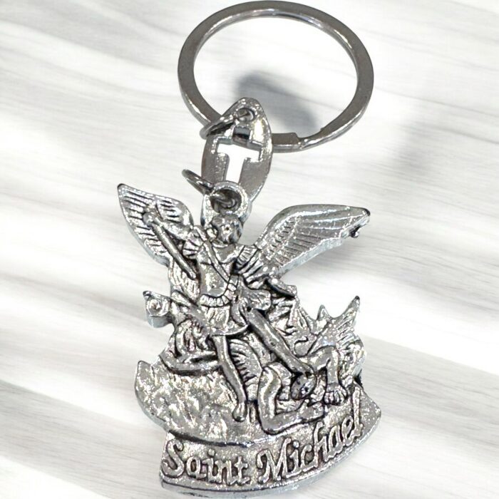 Saint Michael the Archangel travel protection key chain