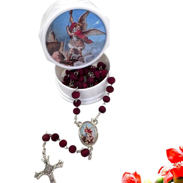 Saint Michael the Archangel rose scented Rosary
