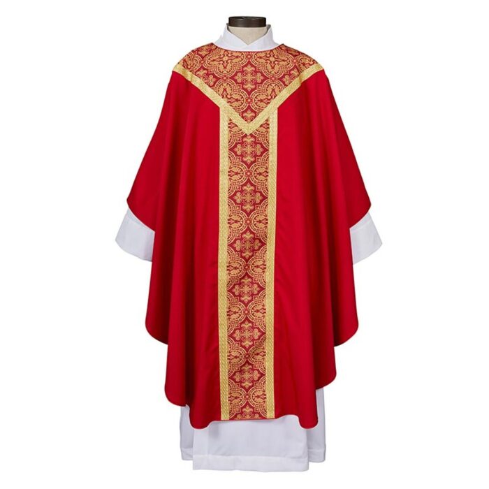 Printed Gothic Chasuble red