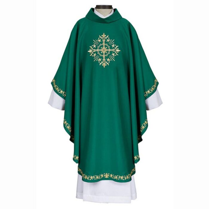 Holy Trinity Cross Chasuble green
