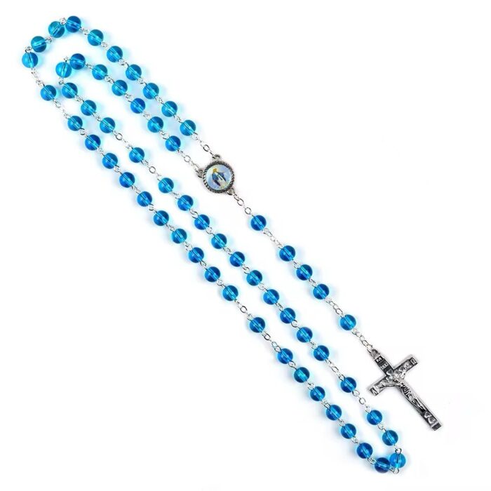 Immaculate Aqua Blue Rosary