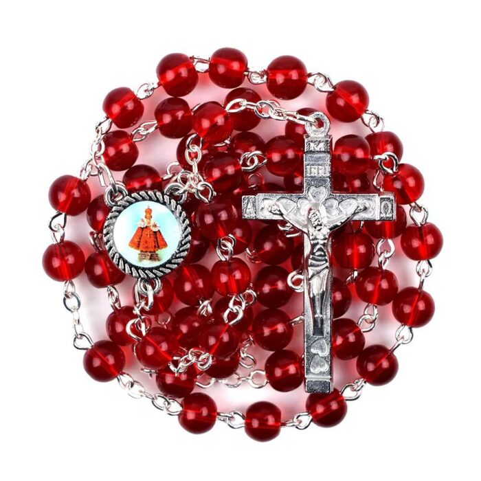 Jesus of Prague Red Rosary
